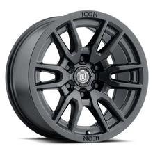 Load image into Gallery viewer, ICON Vector 6 17x8.5 6x5.5 0mm Offset 4.75in BS 106.1mm Bore Satin Black Wheel - Main Product View