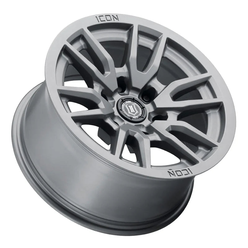 ICON Vector 6 17x8.5 6x5.5 25mm Offset 5.75in BS 95.1mm Bore Titanium Wheel - Detail View