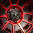 Load image into Gallery viewer, ICON Victory 17x8.5 5x4.5 0mm Offset 4.75in BS Satin Black w/Red Tint Wheel - Additional View 7