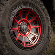 Load image into Gallery viewer, ICON Victory17x8.5 6x5.5 0mm Offset 4.75in BS Satin Black w/Red Tint Wheel - Side View