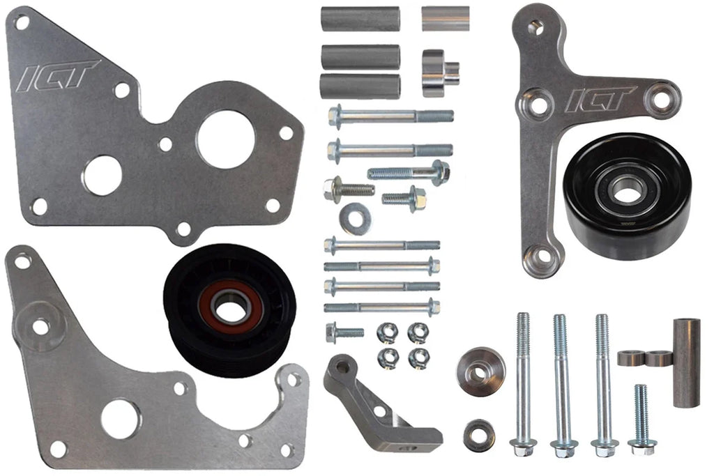 ICT Billet LS Corvette Low Mount Alternator/Power Steerin 551769-1