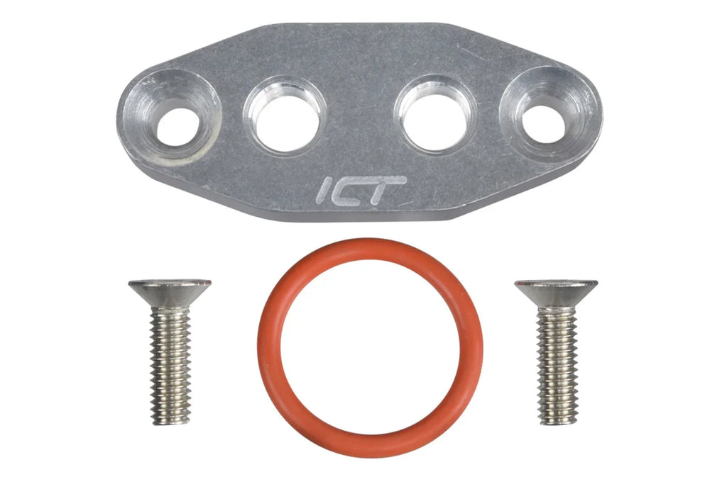 ICT Billet LS Dual 1/8in NPT Oil Fe Ed Plate LS1 551666
