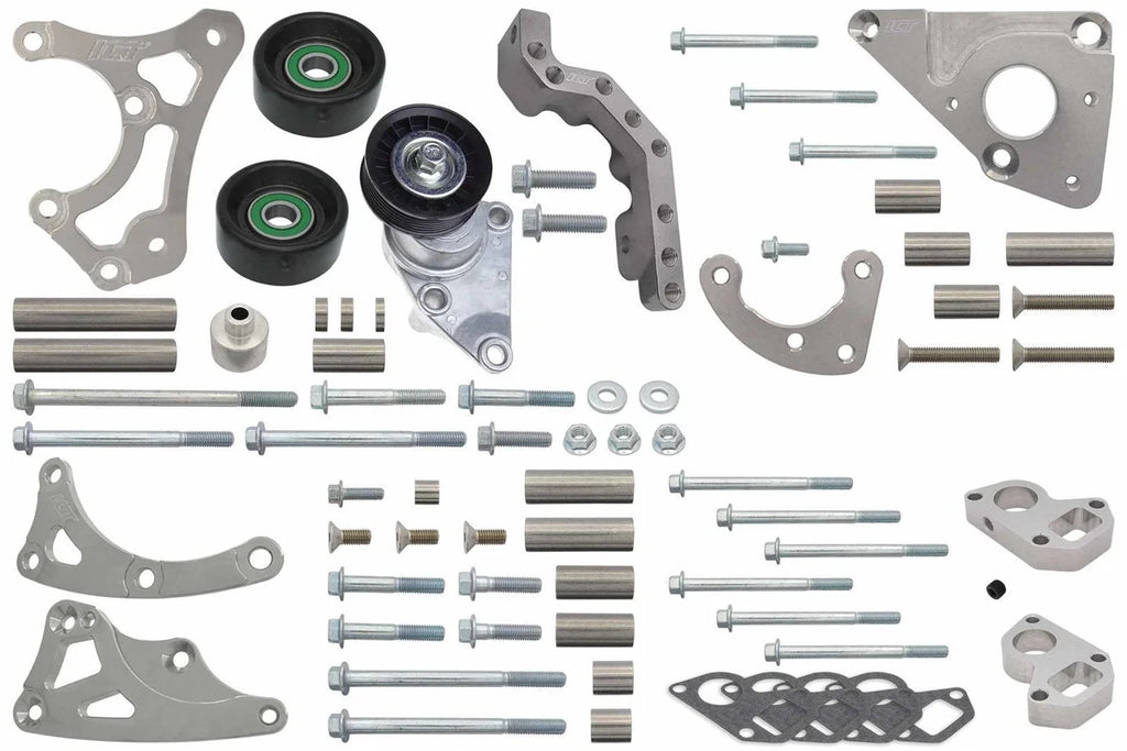 ICT Billet LS Truck Turbo Alternatr Power Steering Bracket 551565LS0WP-3