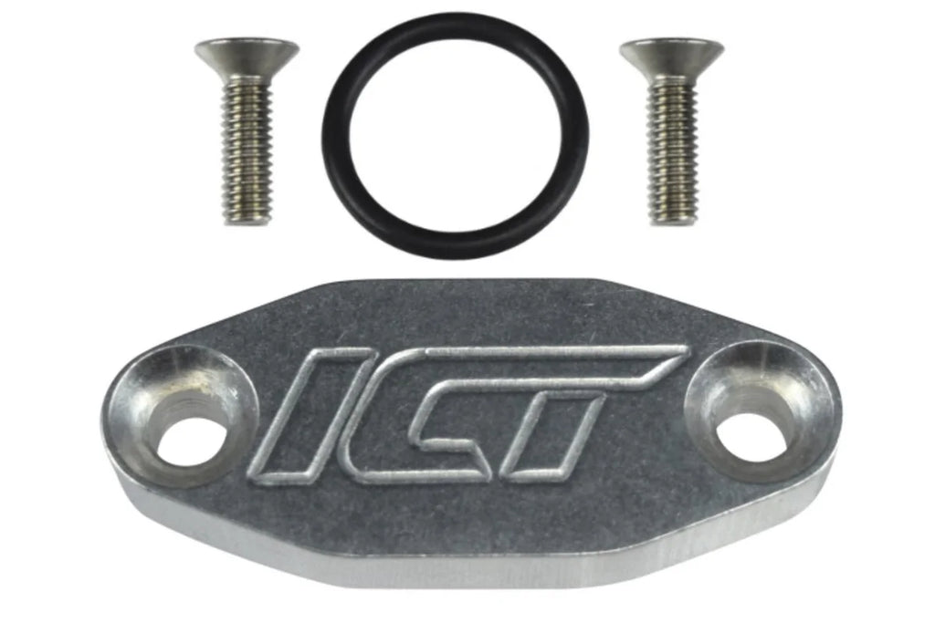 ICT Billet Oil Port Adapter Cooler Delete Block Off Plate 551621
