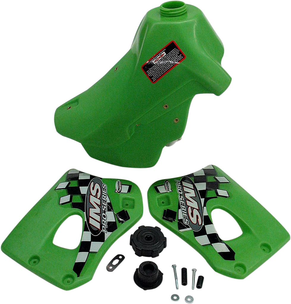 IMS Large-Capacity Gas Tank - Green - Kawasaki - 3.4 Gallon - Main Product View