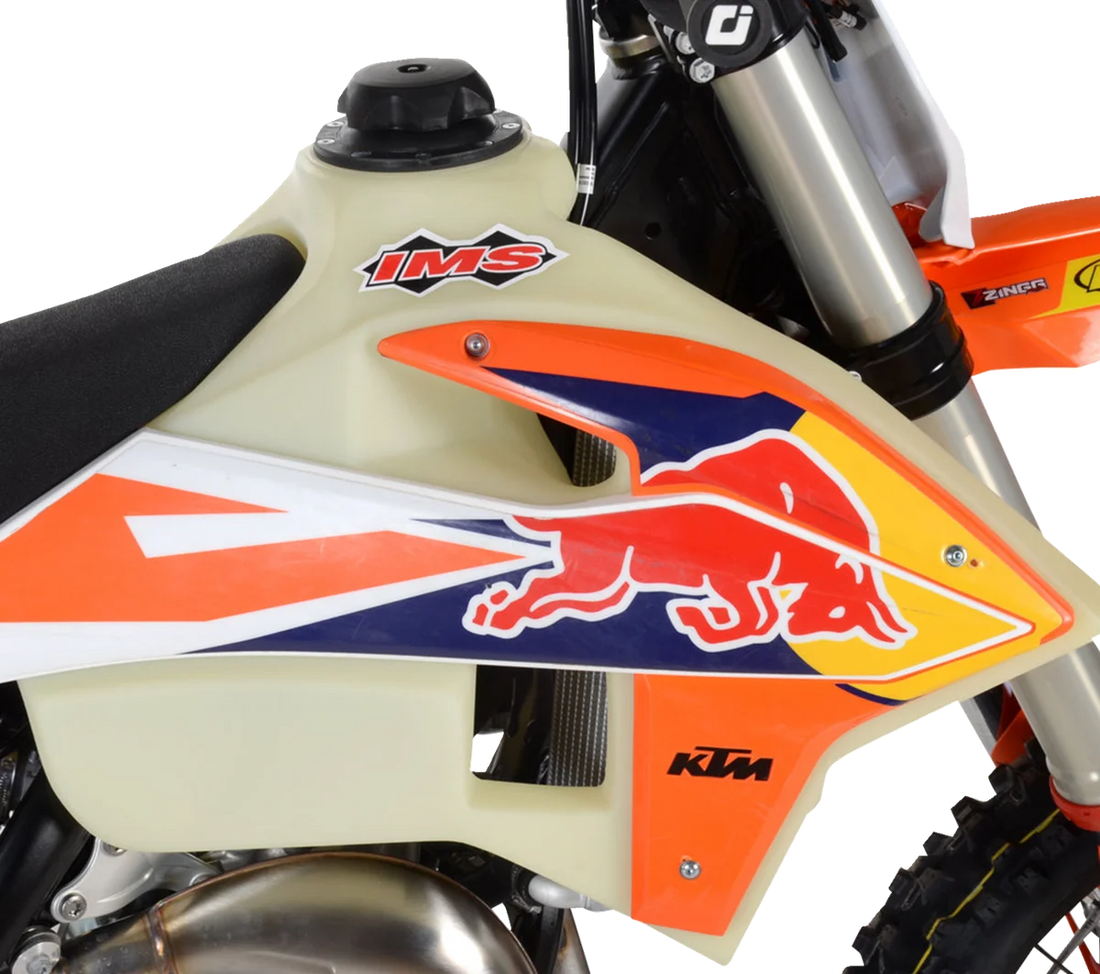 IMS Large-Capacity Gas Tank - Natural - KTM - 2.8 Gallon 113350-N2 - Side View