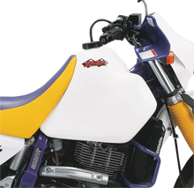 Load image into Gallery viewer, IMS Large-Capacity Gas Tank - White - Suzuki - 3.5 Gallon - Side View