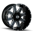 Load image into Gallery viewer, ION 141 17x9 / 8x165.1 BP / -12mm Offset / 130.8mm Hub Gloss Black Milled Wheel