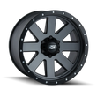 Load image into Gallery viewer, ION Type 134 18x10 / 5x139.7 BP / -19mm Offset / 108mm Hub Matte Gunmetal/Black Beadlock Wheel - Side View
