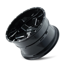 Load image into Gallery viewer, ION Type 141 18x9 / 8x180 BP / 18mm Offset / 124.1mm Hub Gloss Black Milled Wheel - Detail View