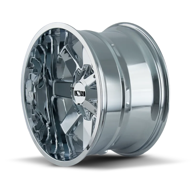 ION Type 141 20x9 / 5x150 BP / 18mm Offset / 110mm Hub Chrome Wheel - Side View
