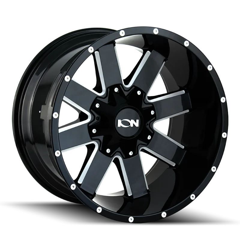ION Type 141 20x9 / 6x135 BP / -3mm Offset / 106mm Hub Gloss Black Milled Wheel - Side View