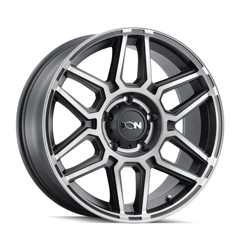 ION Type 146 17x9 / 8x170 BP / 0mm Offset / 125.2mm Hub Matte Black W/Machined Dart Tint Wheel - Side View