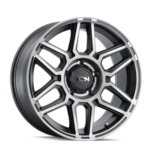 Load image into Gallery viewer, ION Type 146 20x9 / 8x165.1 BP / 0mm Offset / 125.2mm Hub Matte Black W/Machined Dart Tint Wheel - Side View