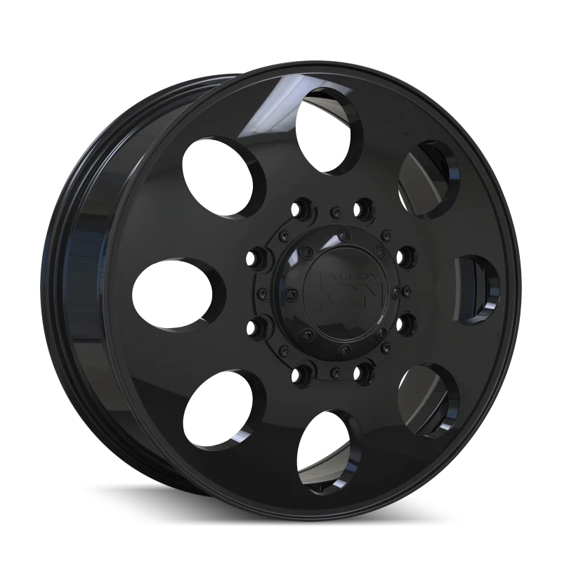 ION Type 167 20x8.25 / 8x200 BP / High Offset / 142mm Hub Gloss Black Wheel - Side View