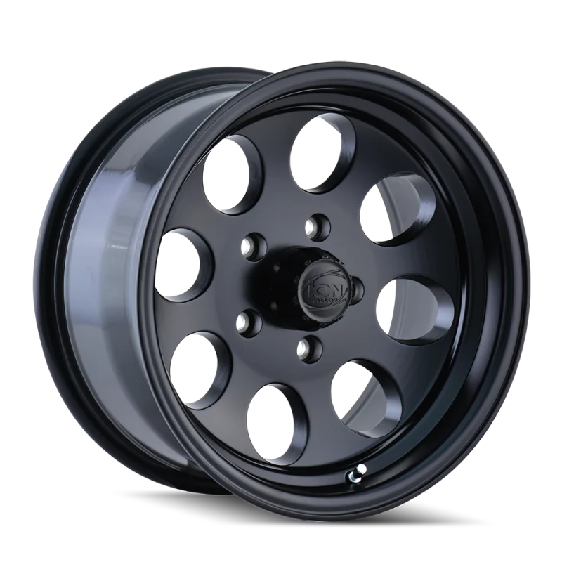 ION Type 171 16x8 / 5x127 BP / -5mm Offset / 83.82mm Hub Matte Black Wheel - Side View