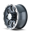 Load image into Gallery viewer, ION Type 174 15x10 / 5x139.7 BP / -38mm Offset / 108mm Hub Black/Machined Wheel - Side View
