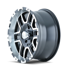 Load image into Gallery viewer, ION Type 179 17x8 / 7x150 BP / 10mm Offset / 87mm Hub Black/Machined Wheel - Side View