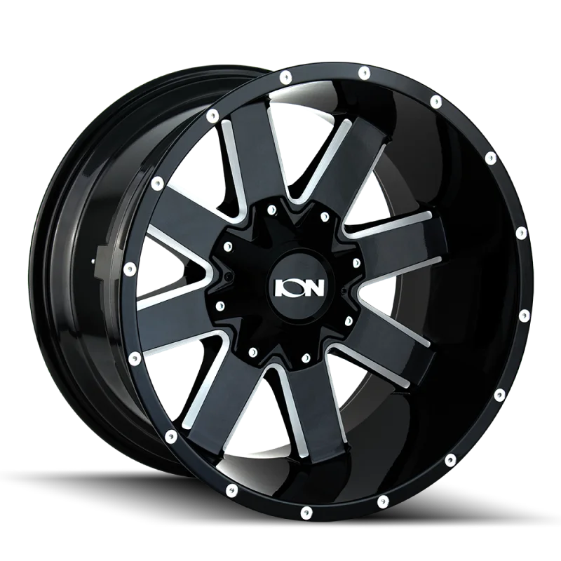 ION Wheels 141 17x9 / 8x170 BP / -12mm Offset / 125.2mm Hub Gloss Black Milled Wheel