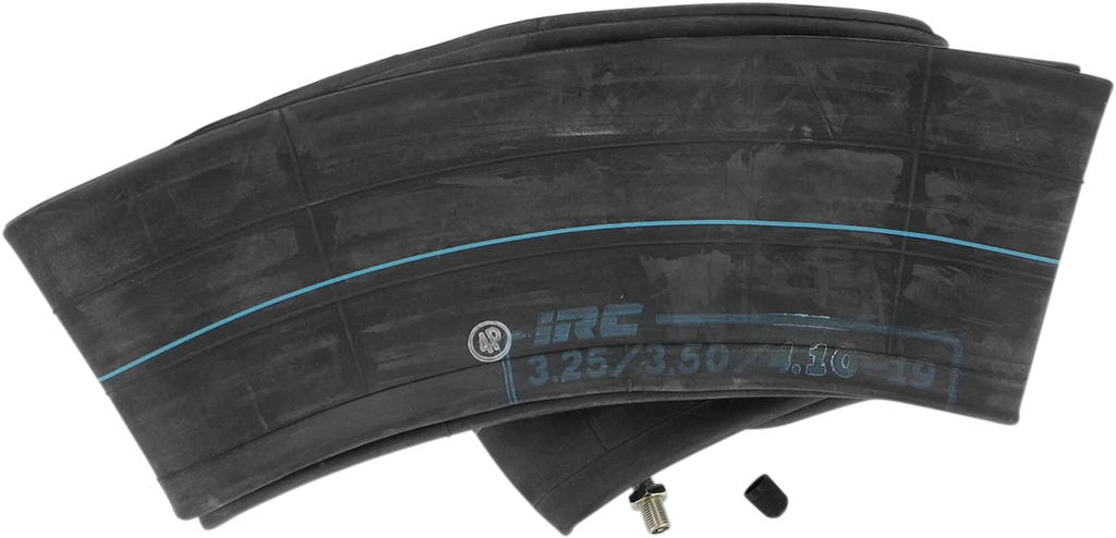 IRC Tire Inner Tube - Standard - 19" - TR-4 - T20072 - Center Metal Valve - Side View