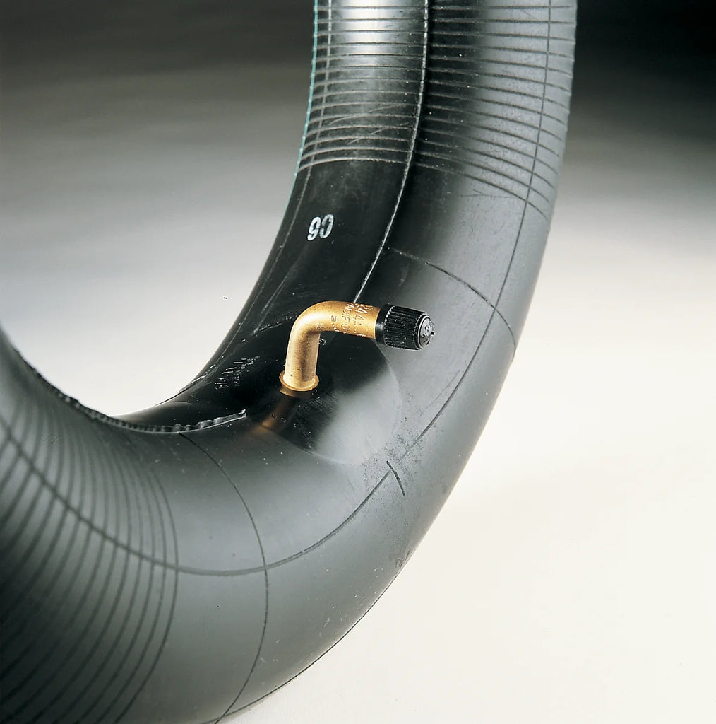 IRC Tire Inner Tube - Standard - 8" - JS-244A - T20084 - 90° Center Metal Valve - Side View