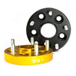 Load image into Gallery viewer, ISC Suspension 5x100 to 5x114 25mm Wheel Adapters Black - Set of 4 - Side View