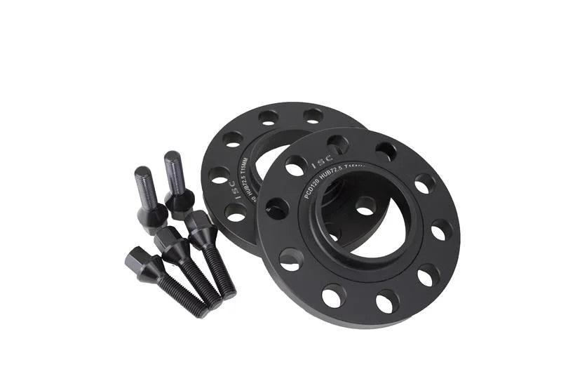 ISC Suspension BMW 5x120 Hub Centric (72.6 Hub Bore) Wheel Spacers 15mm Black (Pair) - Detail View