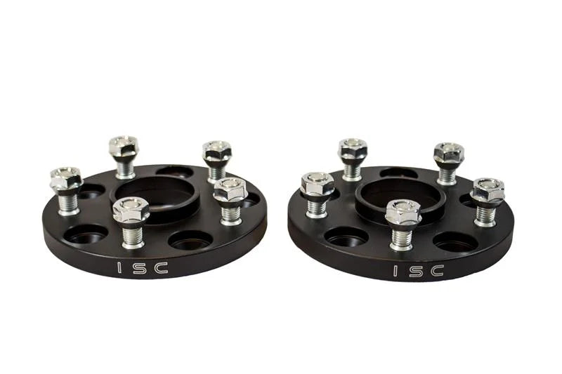 ISC Suspension Mazda/Mitsubishi 5x114.3 Hub Centric (67 Hub Bore) Wheel Spacers 15mm Black (Pair) - Side View