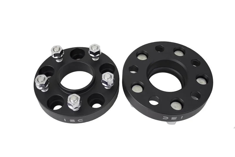 ISC Suspension Nissan 5x114.3 Hub Centric (66 Hub Bore) Wheel Spacers 25mm Black (Pair) - Detail View