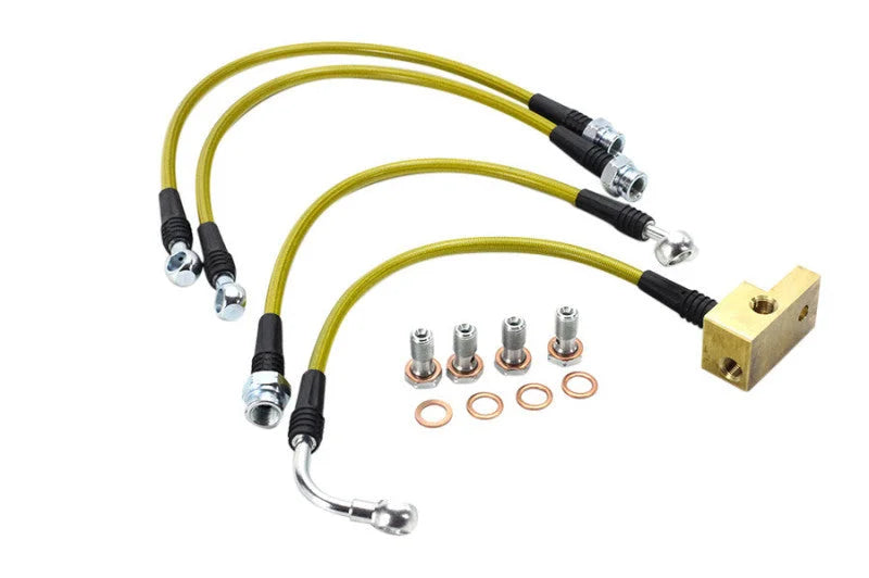 ISR Performance Brake Line Kit - 89-05 Mazda Miata (Standard Suspension 4 Line Kit) - Side View