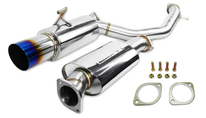 ISR Performance GT Single Exhaust With Burnt Tip - Nissan 370Z - Detail View
