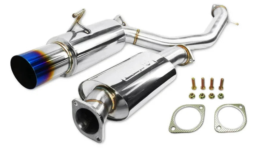 ISR Performance GT Single Exhaust With Burnt Tip - Nissan 370Z - Detail View