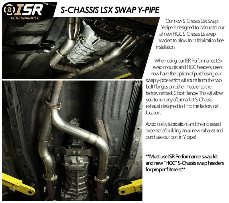 ISR Performance S-Chassis LS Swap Y-Pipe - Main Product View