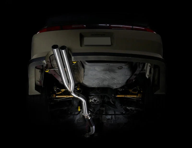 ISR Performance Series II - EP Dual Rear Section Only - 95-98 Nissan 240sx (S14) - Side View
