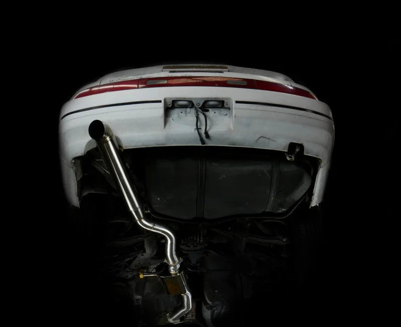 ISR Performance Series II - EP Single Tip Blast Pipe Exhaust - Resonated - 89-94 Nissan 240sx (S13) - Side View