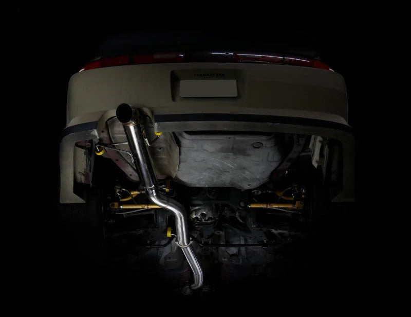 ISR Performance Series II - EP Single Tip Blast Pipe Exhaust Non Resonated- 95-98 Nissan 240sx (S14) - Detail View