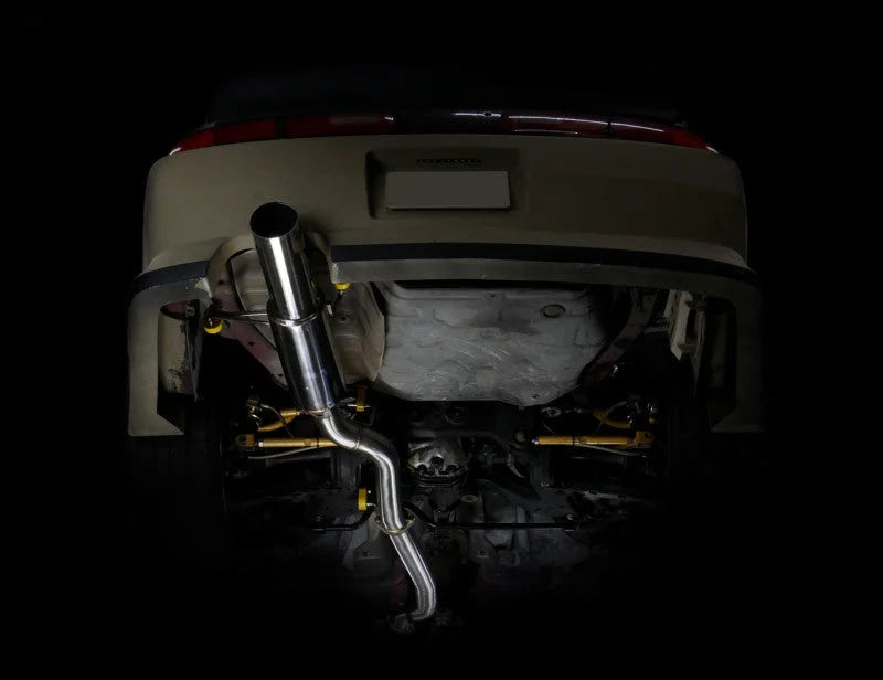 ISR Performance Series II - GT Single Exhaust System - Non Resonated - 95-98 Nissan 240sx (S14) - Side View