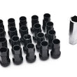 Load image into Gallery viewer, ISR Performance Steel 50mm Open Ended Lug Nuts M12x1.25 - Black