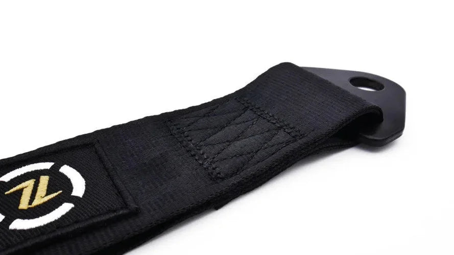 ISR Performance Universal Racing Tow Strap - Black - Side View