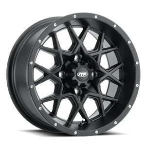 ITP Delta Black 12x7 4+3 Wheel 4/110 For Yamaha Grizzly 550/700 – Front/Rear