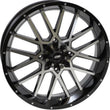 Load image into Gallery viewer, ITP Hurricane 20x6.5 / 4x137 BP / 4+2.5 Offset Gloss Black w/ Milled Edges Wheel