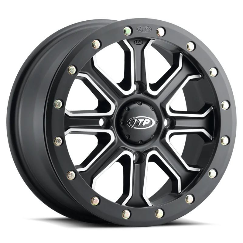 ITP Inertia Beadlock 15x7 / 4x137 BP / 50mm Offset Matte Black w/ Machined Accents Wheel