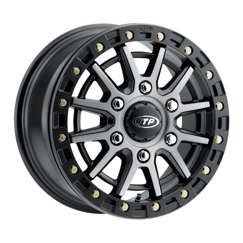 ITP SD10 Beadlock 16x7 / 6/5.5 BP / 78.9mm Offset Grey w/ Black Ring Wheel