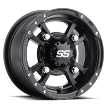 Load image into Gallery viewer, ITP SS 112 9x8 / 4x110 BP / 3+5 Offset Black Wheel