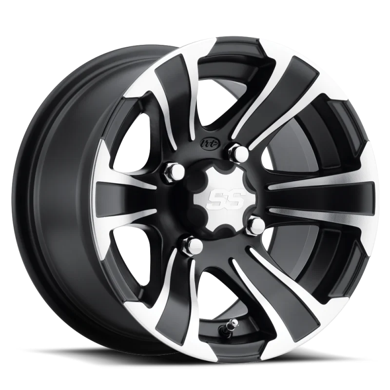 ITP SS 312 14x6 / 4x156 BP / 4+2 Offset Black w/ Machined Wheel