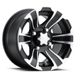 Load image into Gallery viewer, ITP SS 312 14x8 / 4x110 BP / 3+5 Offset Black w/ Machined Wheel