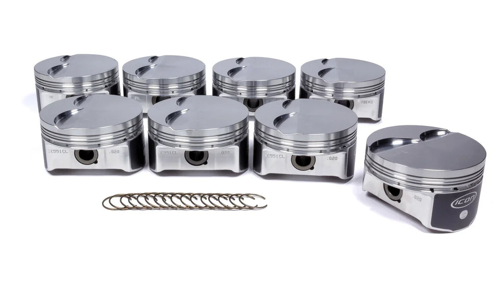 Icon Forged Pistons LS 6.0L/6.2L FT Forged Piston Set 4.030 Bore IC551C.030
