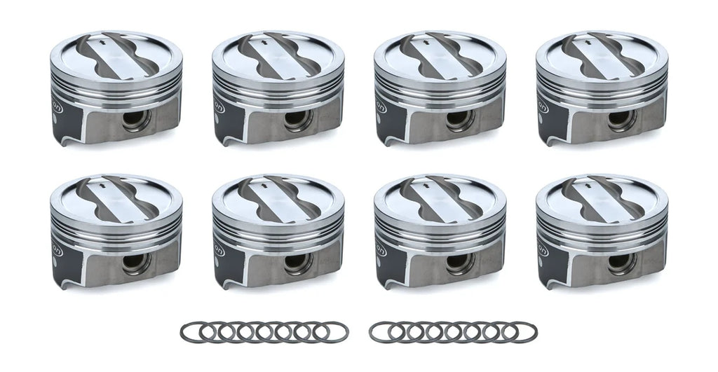 Icon Forged Pistons SBC Dish FHR Piston Set 4.030 Bore -18cc IC10011-.030