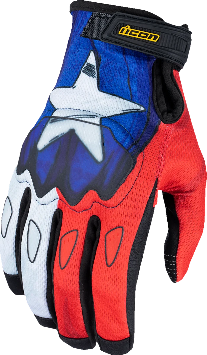 Icon - Hooligan™ CE Tejas Libre Gloves - Blue - 3XL - 33014721 - Installation View