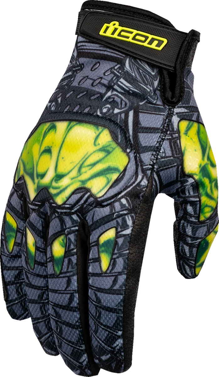 Icon - Hooligan Outbreak™ Gloves - Green - 3XL - 33014658 - Installation View